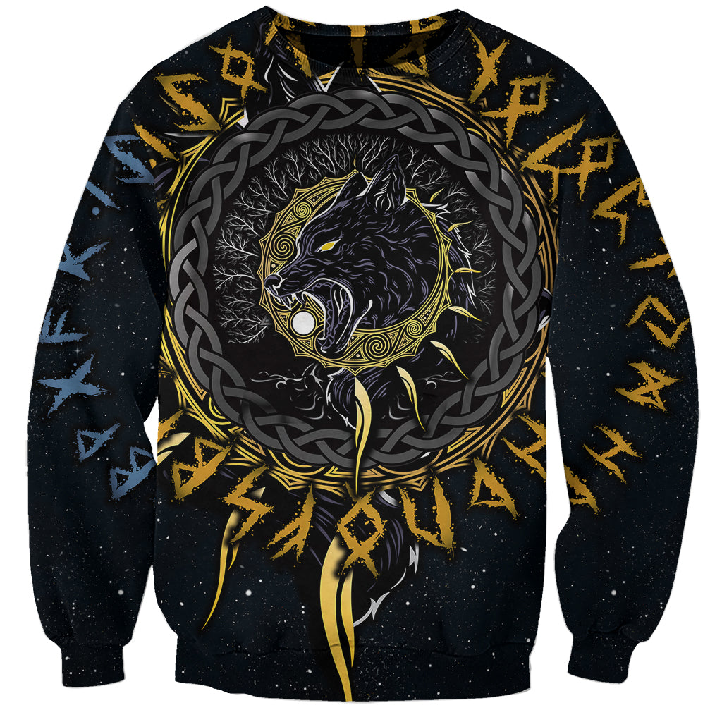 Skoll and Hati Viking Wolfs Sweatshirt - Wonder Print Shop