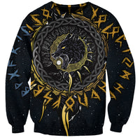 Skoll and Hati Viking Wolfs Sweatshirt - Wonder Print Shop