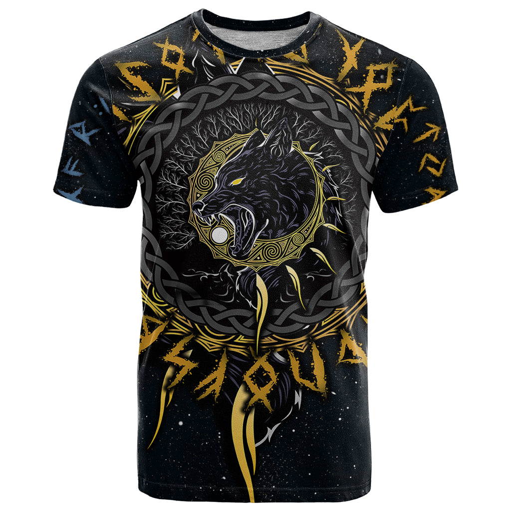 Skoll and Hati Viking Wolfs T Shirt - Wonder Print Shop