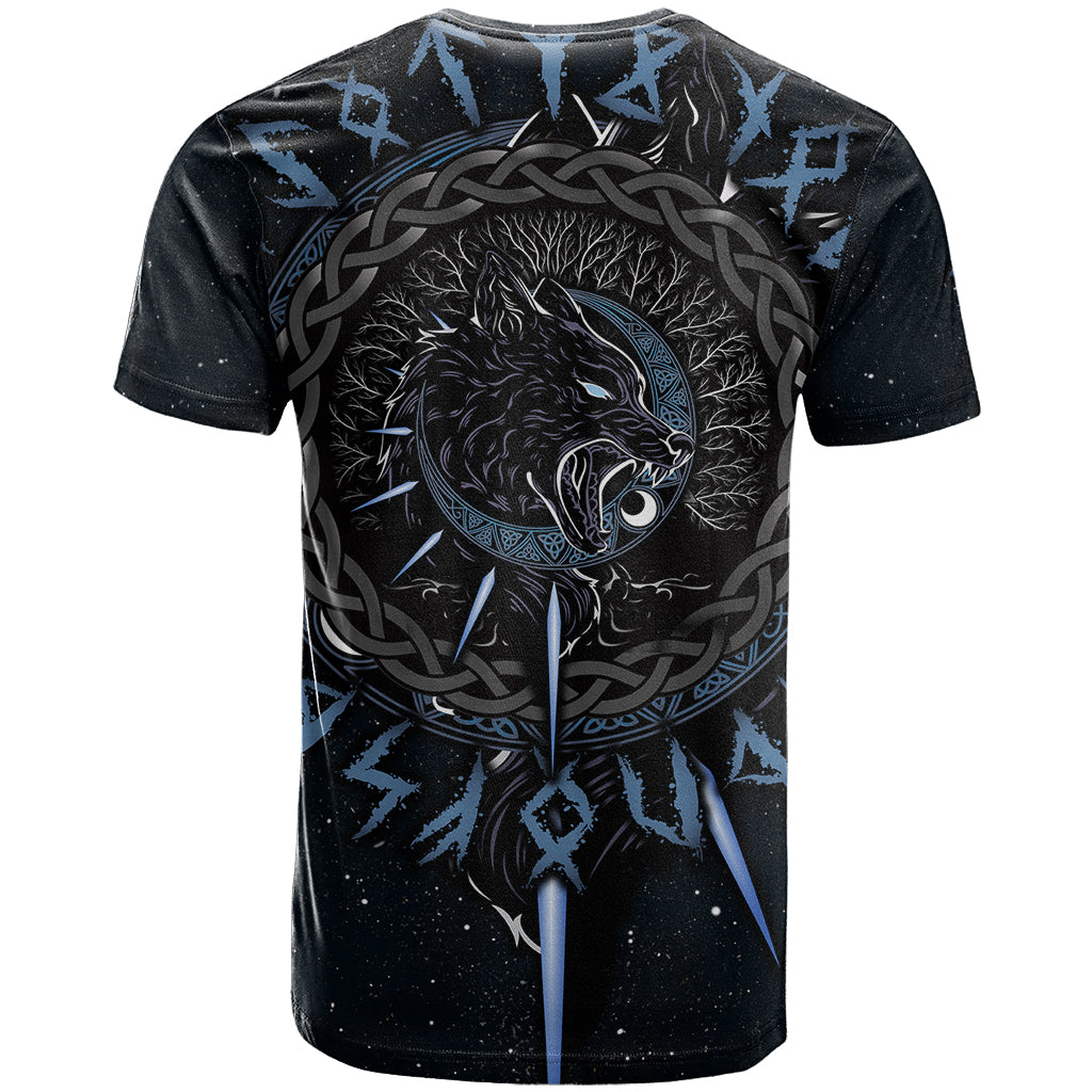 Skoll and Hati Viking Wolfs T Shirt - Wonder Print Shop