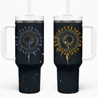 Skoll and Hati Viking Wolfs Tumbler With Handle - Wonder Print Shop