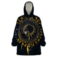 Skoll and Hati Viking Wolfs Wearable Blanket Hoodie - Wonder Print Shop