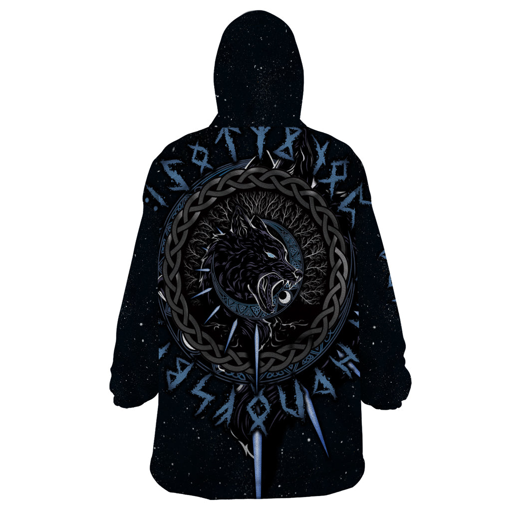 Skoll and Hati Viking Wolfs Wearable Blanket Hoodie - Wonder Print Shop