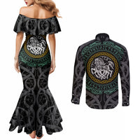 viking-couples-matching-mermaid-dress-and-long-sleeve-button-shirts-sleipnir-symbol-and-viking-pattern-art