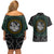 Viking Couples Matching Off Shoulder Short Dress and Hawaiian Shirt Sleipnir symbol and viking pattern art - Wonder Print Shop