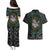 Viking Couples Matching Puletasi Dress and Hawaiian Shirt Sleipnir symbol and viking pattern art - Wonder Print Shop