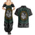 Viking Couples Matching Summer Maxi Dress and Hawaiian Shirt Sleipnir symbol and viking pattern art - Wonder Print Shop