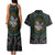 Viking Couples Matching Tank Maxi Dress and Hawaiian Shirt Sleipnir symbol and viking pattern art - Wonder Print Shop