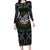 Viking Long Sleeve Bodycon Dress Sleipnir symbol and viking pattern art - Wonder Print Shop