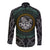 Viking Long Sleeve Button Shirt Sleipnir symbol and viking pattern art - Wonder Print Shop