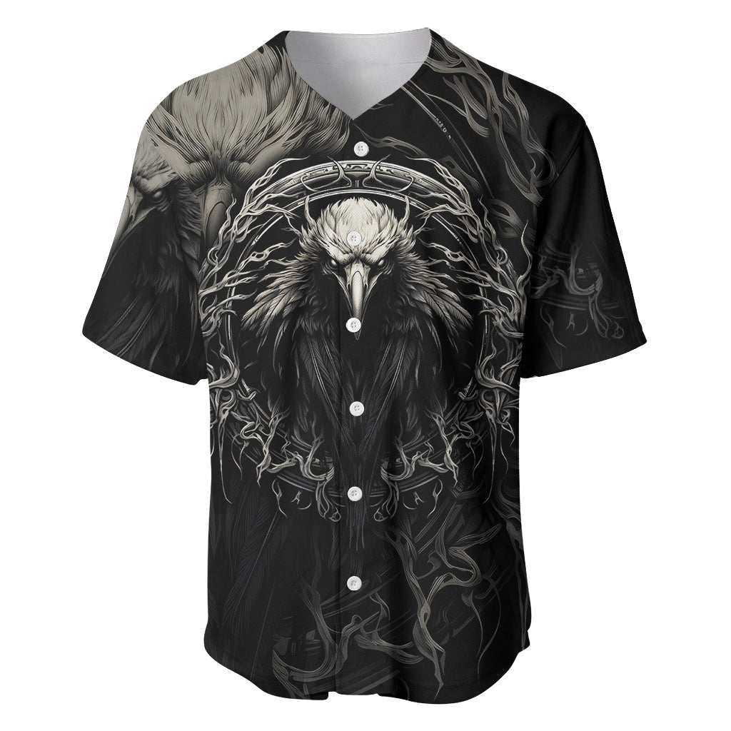 Viking Raven Baseball Jersey Viking Blood Runs Through My Veins - Wonder Print Shop
