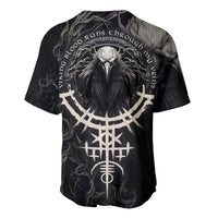 Viking Raven Baseball Jersey Viking Blood Runs Through My Veins - Wonder Print Shop