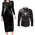 Viking Raven Couples Matching Long Sleeve Bodycon Dress and Long Sleeve Button Shirts Viking Blood Runs Through My Veins - Wonder Print Shop