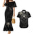 Viking Raven Couples Matching Mermaid Dress and Hawaiian Shirt Viking Blood Runs Through My Veins - Wonder Print Shop