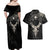 Viking Raven Couples Matching Off Shoulder Maxi Dress and Hawaiian Shirt Viking Blood Runs Through My Veins - Wonder Print Shop