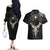 Viking Raven Couples Matching Off The Shoulder Long Sleeve Dress and Hawaiian Shirt Viking Blood Runs Through My Veins - Wonder Print Shop