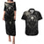 Viking Raven Couples Matching Puletasi Dress and Hawaiian Shirt Viking Blood Runs Through My Veins - Wonder Print Shop