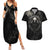 Viking Raven Couples Matching Summer Maxi Dress and Hawaiian Shirt Viking Blood Runs Through My Veins - Wonder Print Shop