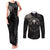 Viking Raven Couples Matching Tank Maxi Dress and Long Sleeve Button Shirts Viking Blood Runs Through My Veins - Wonder Print Shop