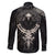 Viking Raven Family Matching Long Sleeve Bodycon Dress and Hawaiian Shirt Viking Blood Runs Through My Veins - Wonder Print Shop