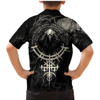 Viking Raven Family Matching Mermaid Dress and Hawaiian Shirt Viking Blood Runs Through My Veins - Wonder Print Shop