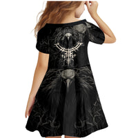 Viking Raven Family Matching Mermaid Dress and Hawaiian Shirt Viking Blood Runs Through My Veins - Wonder Print Shop