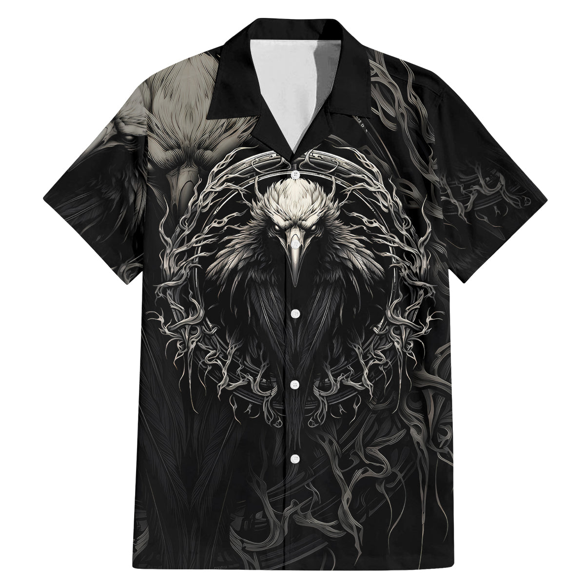 Viking Raven Family Matching Mermaid Dress and Hawaiian Shirt Viking Blood Runs Through My Veins - Wonder Print Shop