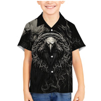 Viking Raven Family Matching Mermaid Dress and Hawaiian Shirt Viking Blood Runs Through My Veins - Wonder Print Shop