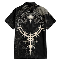 Viking Raven Family Matching Off Shoulder Maxi Dress and Hawaiian Shirt Viking Blood Runs Through My Veins - Wonder Print Shop