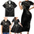 Viking Raven Family Matching Short Sleeve Bodycon Dress and Hawaiian Shirt Viking Blood Runs Through My Veins - Wonder Print Shop