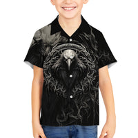 Viking Raven Family Matching Summer Maxi Dress and Hawaiian Shirt Viking Blood Runs Through My Veins - Wonder Print Shop