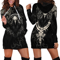 Viking Raven Hoodie Dress Viking Blood Runs Through My Veins - Wonder Print Shop