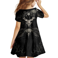Viking Raven Kid Short Sleeve Dress Viking Blood Runs Through My Veins - Wonder Print Shop