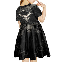 Viking Raven Kid Short Sleeve Dress Viking Blood Runs Through My Veins - Wonder Print Shop