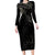Viking Raven Long Sleeve Bodycon Dress Viking Blood Runs Through My Veins - Wonder Print Shop