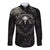 Viking Raven Long Sleeve Button Shirt Viking Blood Runs Through My Veins - Wonder Print Shop
