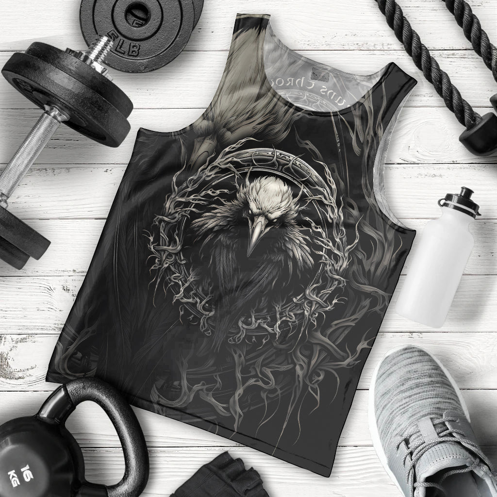 Viking Raven Men Tank Top Viking Blood Runs Through My Veins - Wonder Print Shop