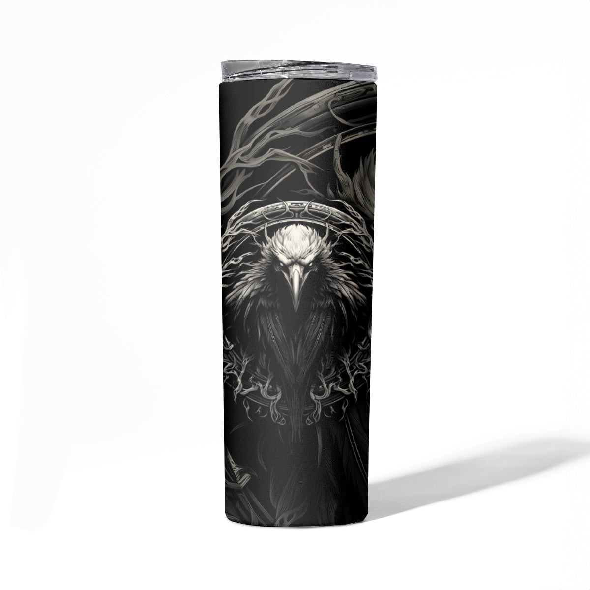 Viking Raven Skinny Tumbler Viking Blood Runs Through My Veins - Wonder Print Shop