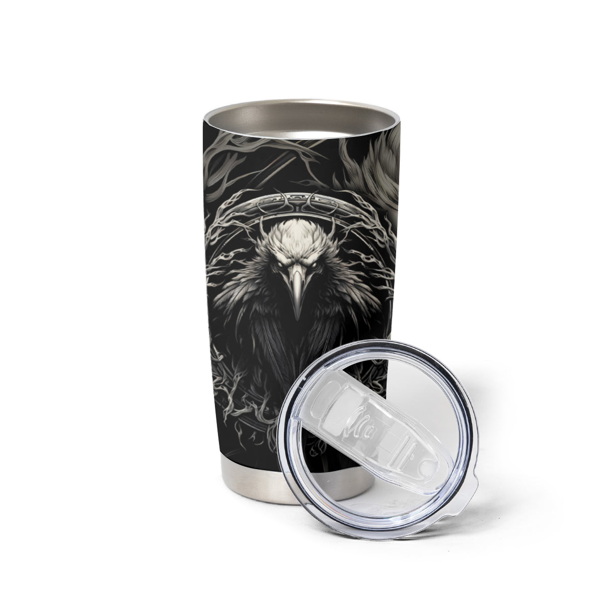 Viking Raven Tumbler Cup Viking Blood Runs Through My Veins - Wonder Print Shop