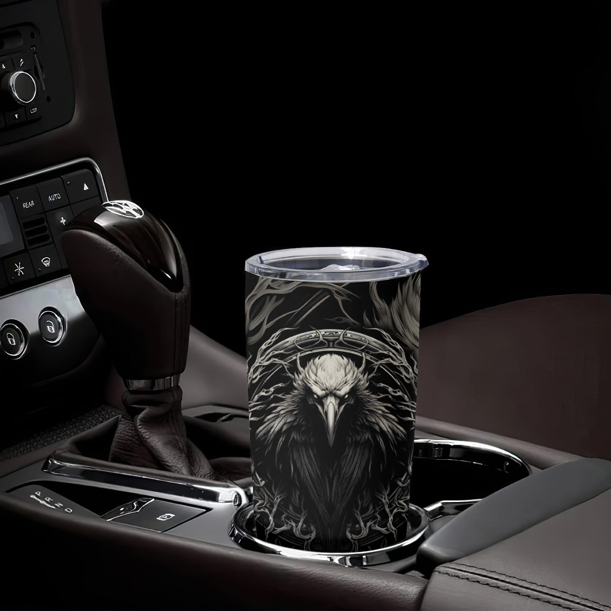 Viking Raven Tumbler Cup Viking Blood Runs Through My Veins - Wonder Print Shop