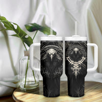 Viking Raven Tumbler With Handle Viking Blood Runs Through My Veins - Wonder Print Shop