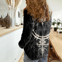 Viking Raven Women Casual Shirt Viking Blood Runs Through My Veins - Wonder Print Shop