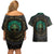 Viking Couples Matching Off Shoulder Short Dress and Hawaiian Shirt Cyan Valknut and Yggdrasil - Wonder Print Shop