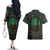 Viking Couples Matching Off The Shoulder Long Sleeve Dress and Hawaiian Shirt Cyan Valknut and Yggdrasil - Wonder Print Shop