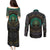 Viking Couples Matching Puletasi Dress and Long Sleeve Button Shirts Cyan Valknut and Yggdrasil - Wonder Print Shop