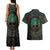 Viking Couples Matching Tank Maxi Dress and Hawaiian Shirt Cyan Valknut and Yggdrasil - Wonder Print Shop