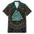 Viking Family Matching Summer Maxi Dress and Hawaiian Shirt Cyan Valknut and Yggdrasil - Wonder Print Shop
