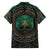 Viking Family Matching Summer Maxi Dress and Hawaiian Shirt Cyan Valknut and Yggdrasil - Wonder Print Shop