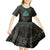 Viking Kid Short Sleeve Dress Cyan Valknut and Yggdrasil - Wonder Print Shop
