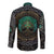 Viking Long Sleeve Button Shirt Cyan Valknut and Yggdrasil - Wonder Print Shop